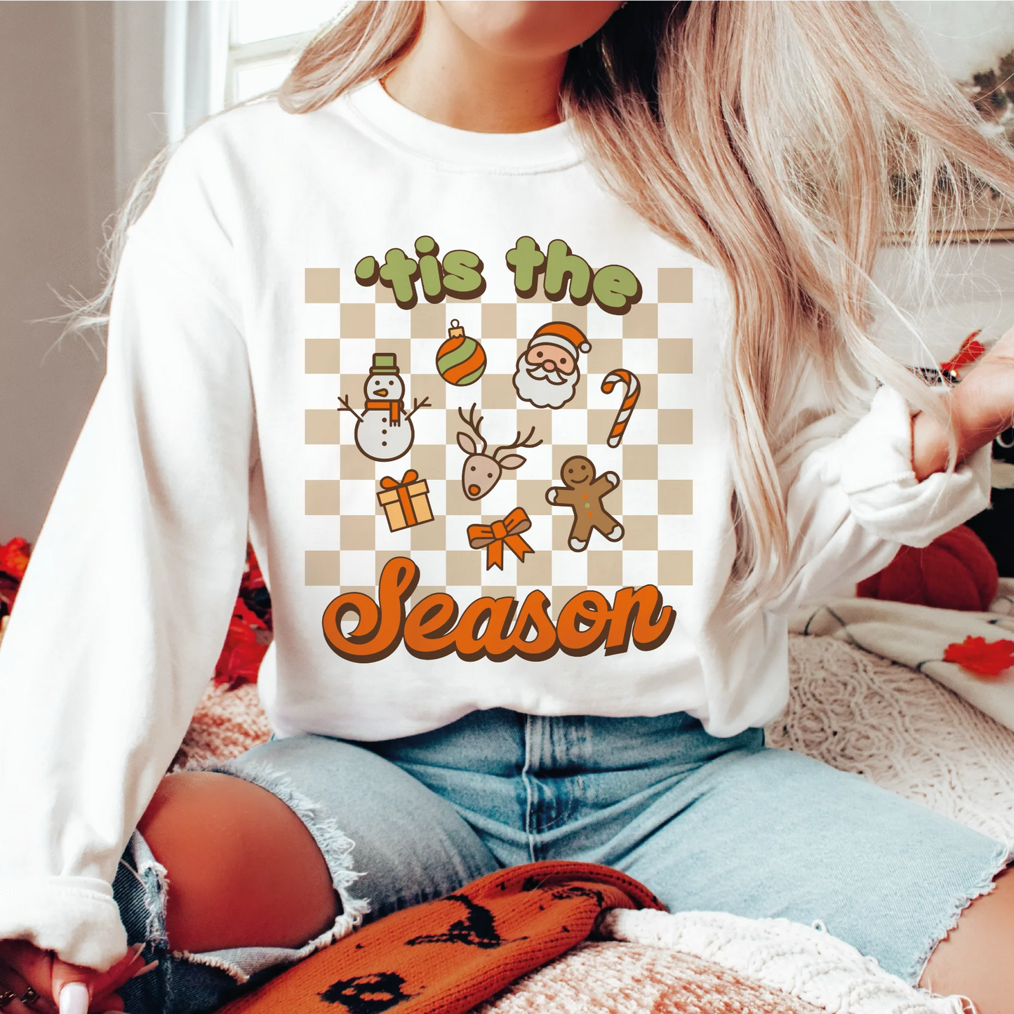 Tis the season Christmas checkered