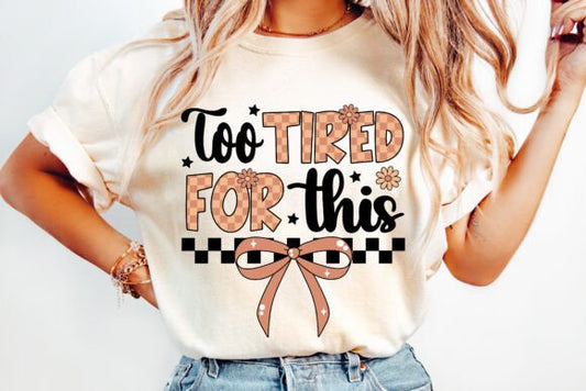 Too Tired For this checkered bow