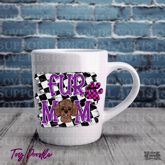 Fur Mom-Purple Toy Poodle