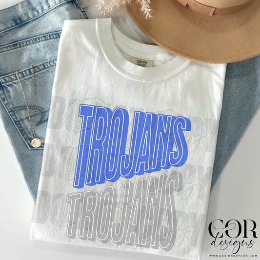 Trojans Blue And Silver