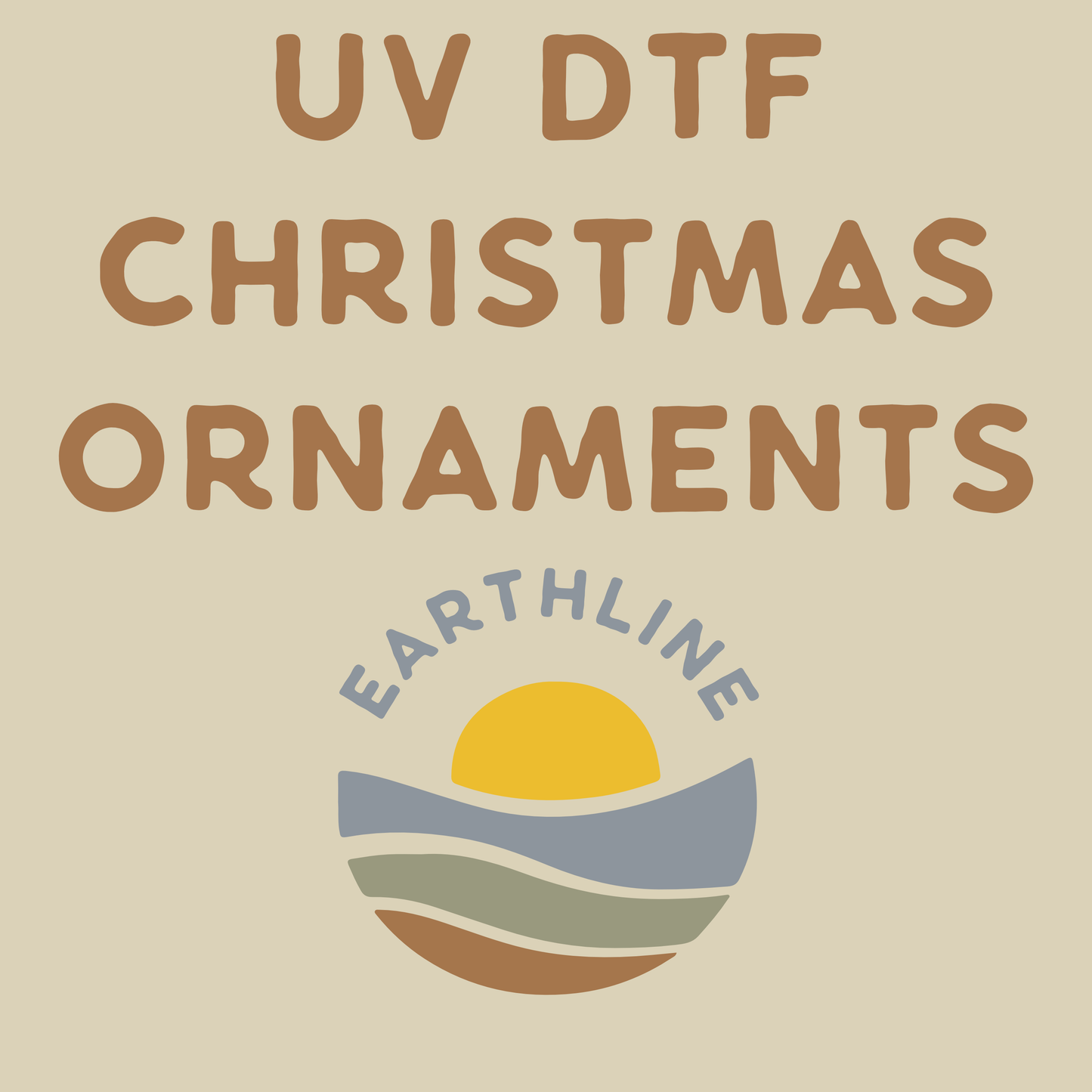 UV DTF Christmas Ornaments- Decal only