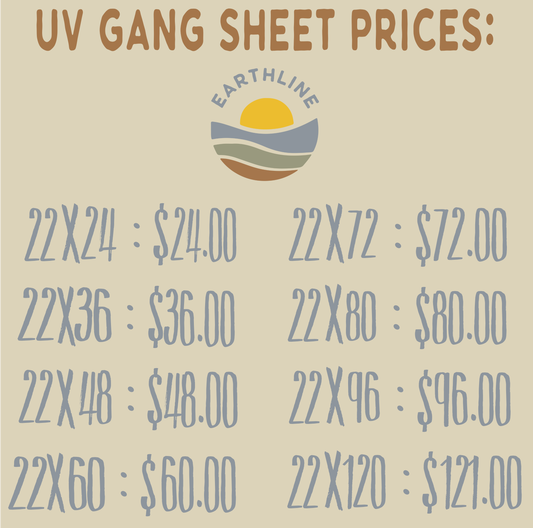 Send us you UV Gang Sheet