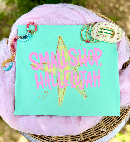 Small Shop Hallelujah Pink Words