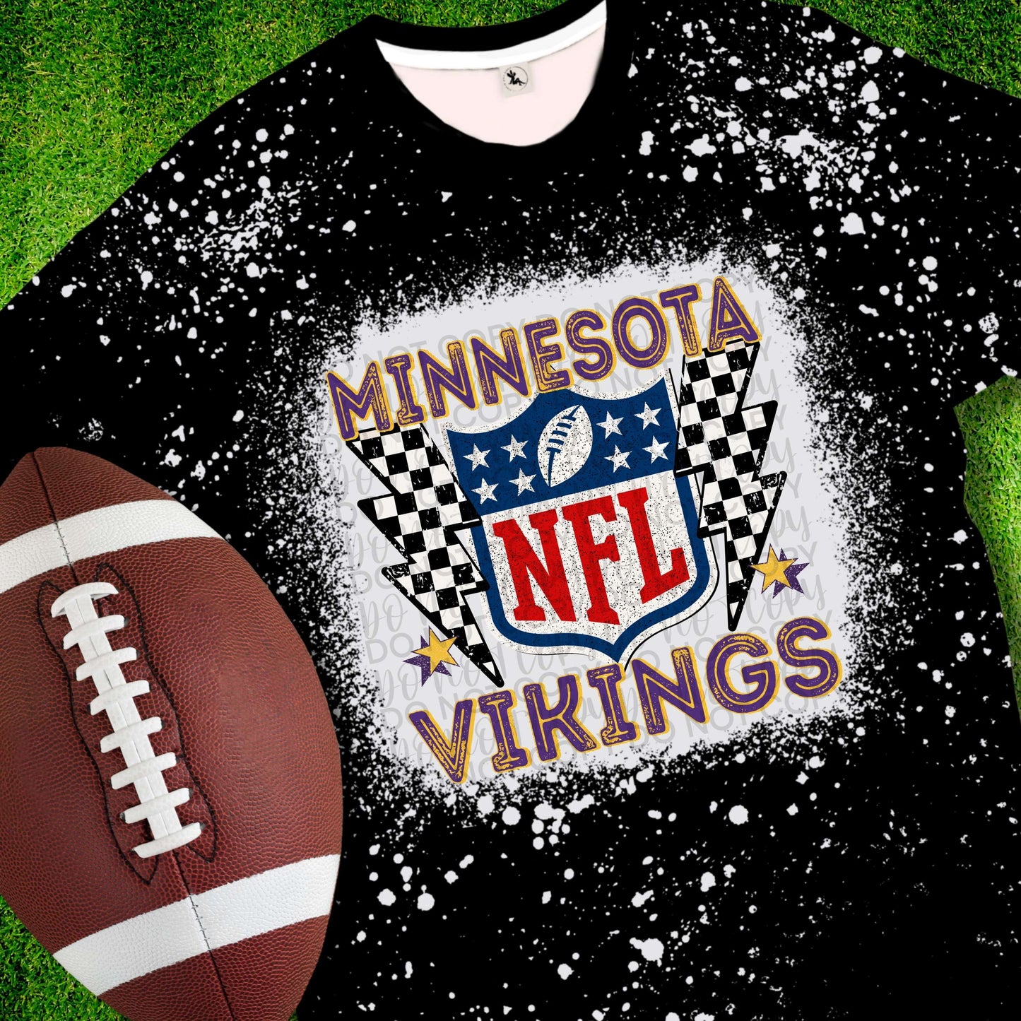 Minnesota Vikings Checker LB - DTF Transfer