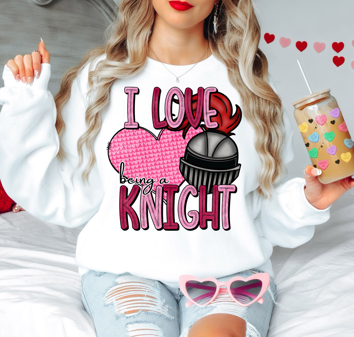 I Love Being A Knight Pink Heart