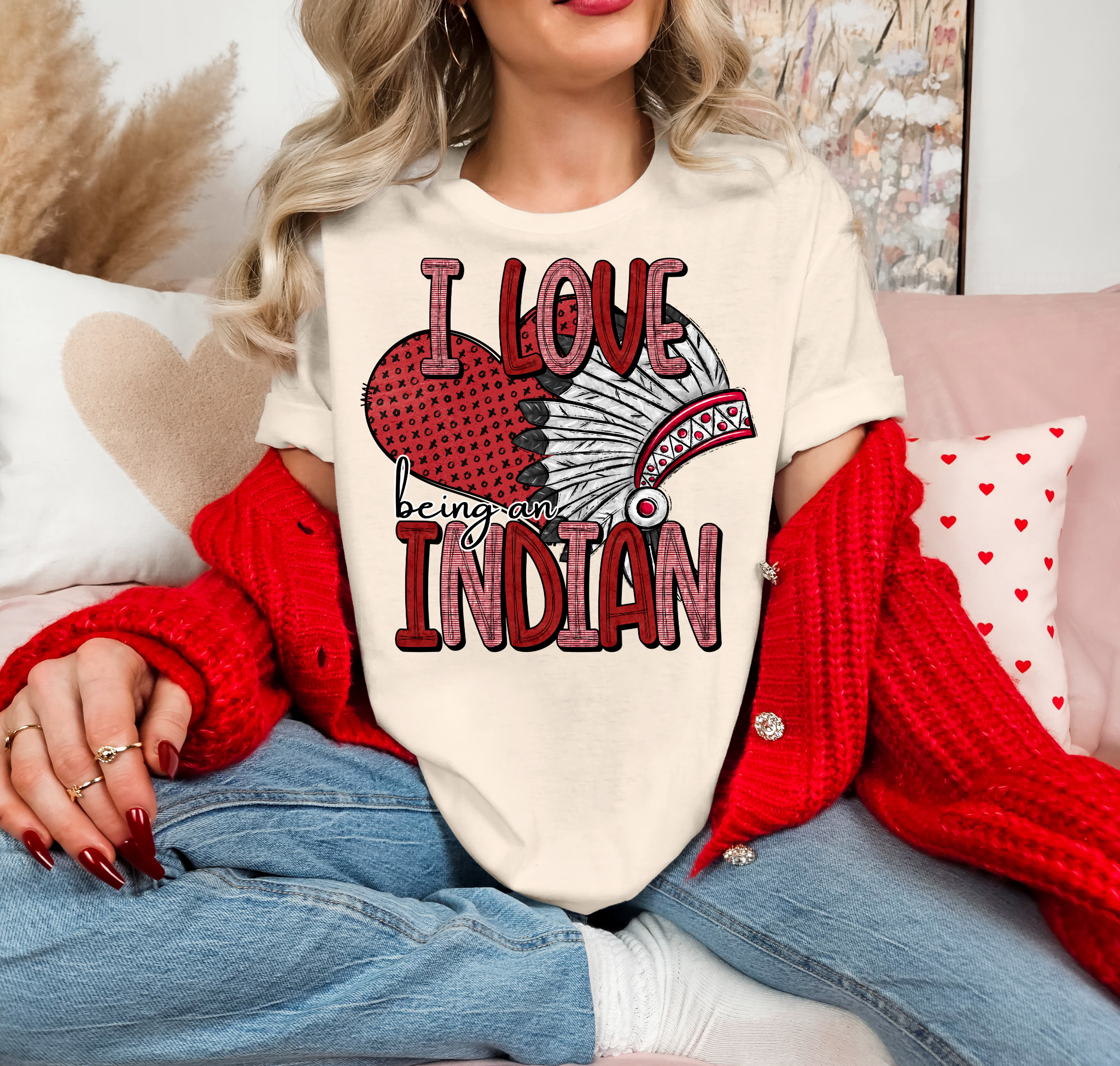 I Love Being An Indian Red Heart – Earthline Customs