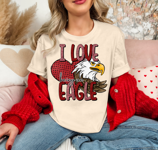 I Love Being An Eagle Red Heart