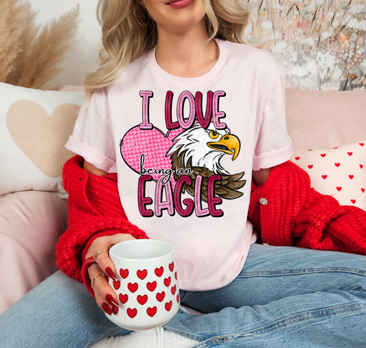I Love Being An Eagle Pink Heart