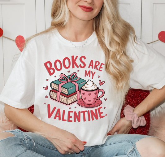 Books Are My Valentine Pink