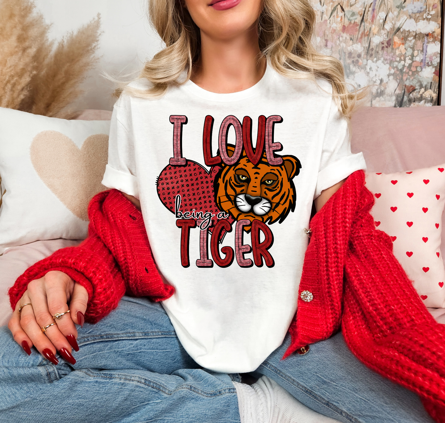 I Love Being A Tiger Red Heart
