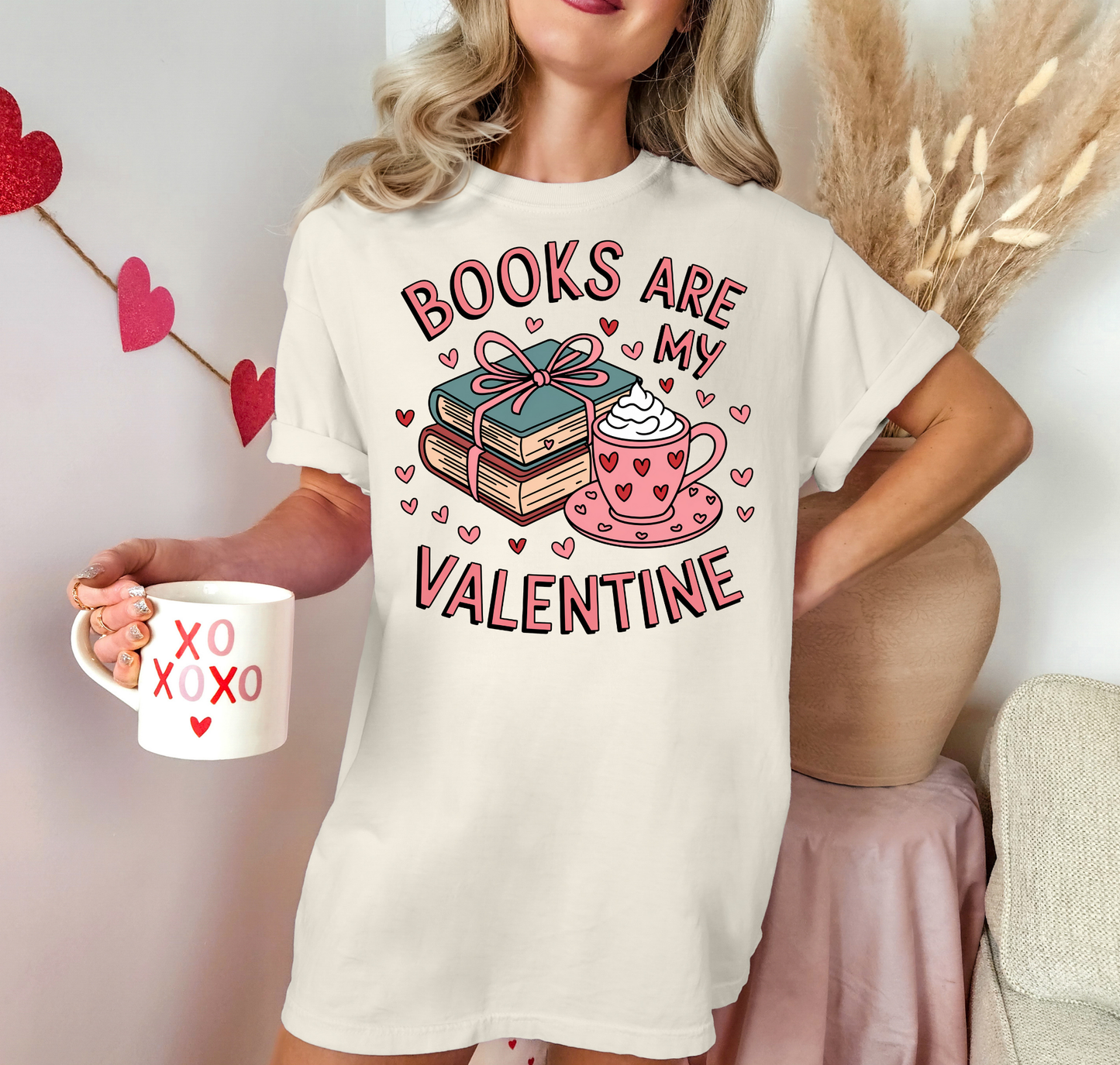 Books Are My Valentine Pink And Black