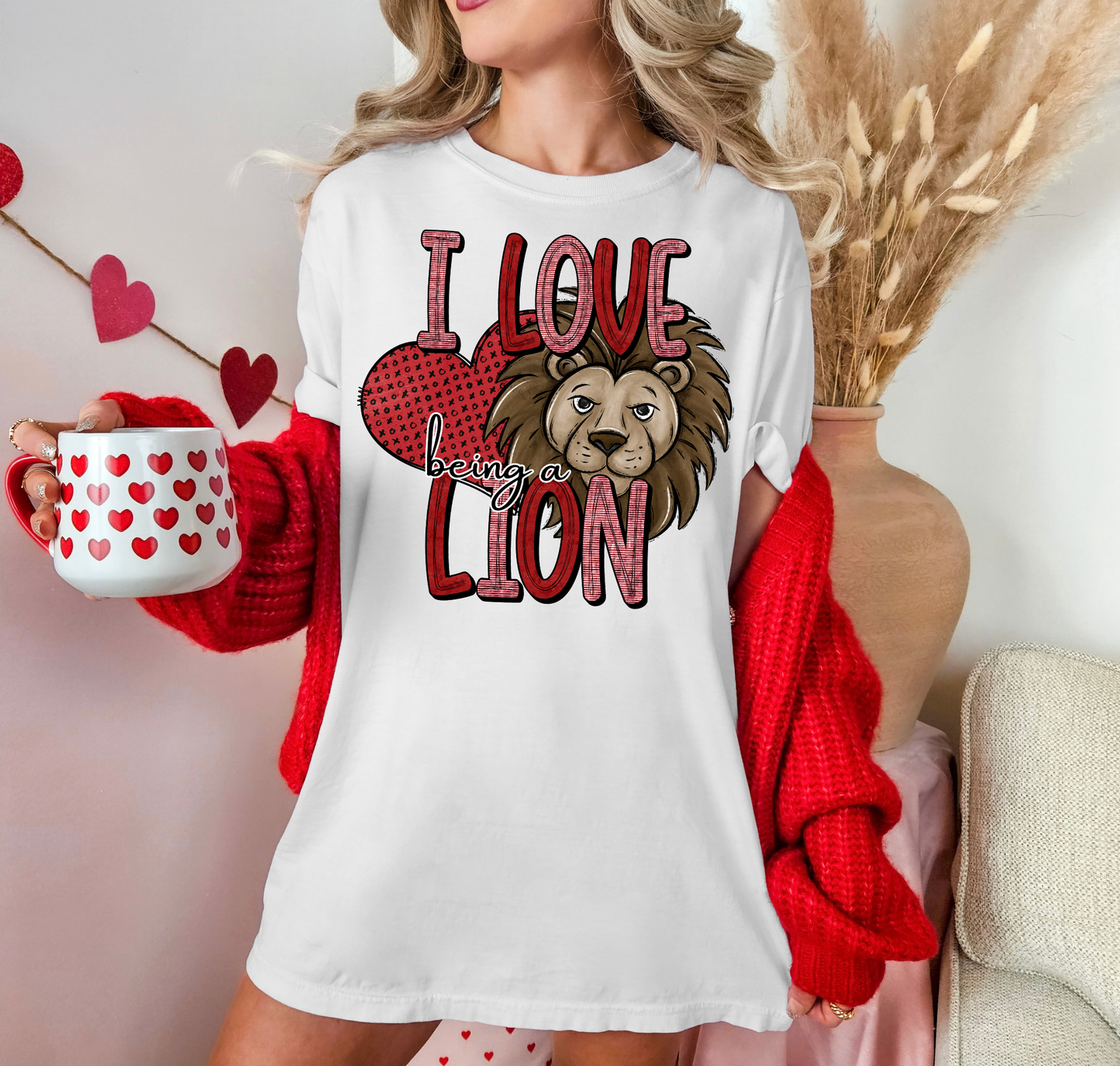 I Love Being A Lion Red Heart