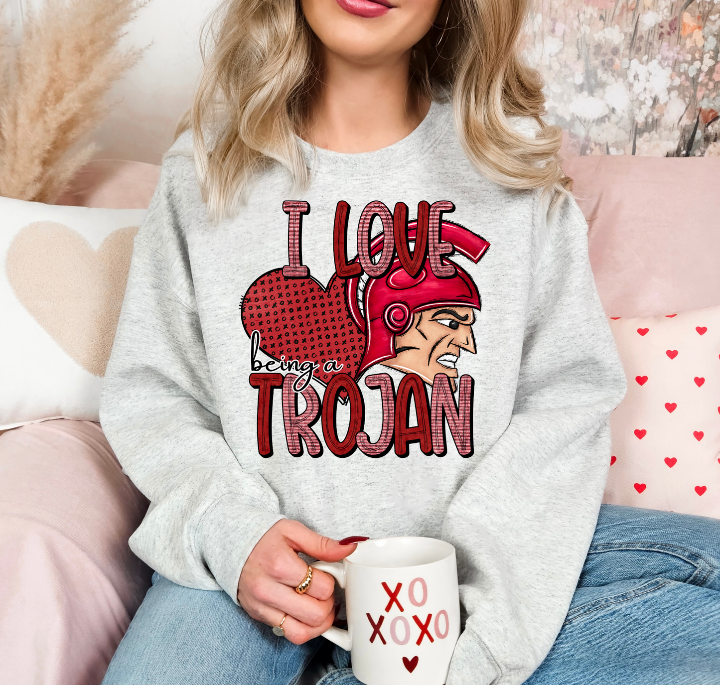 I Love Being A Trojan Red Heart
