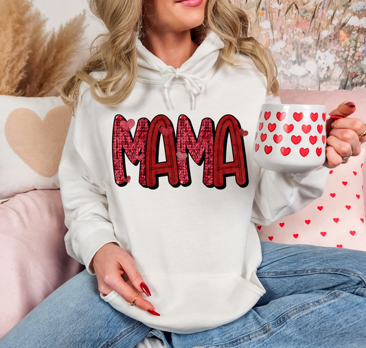 Mama Valentines Red Hearts