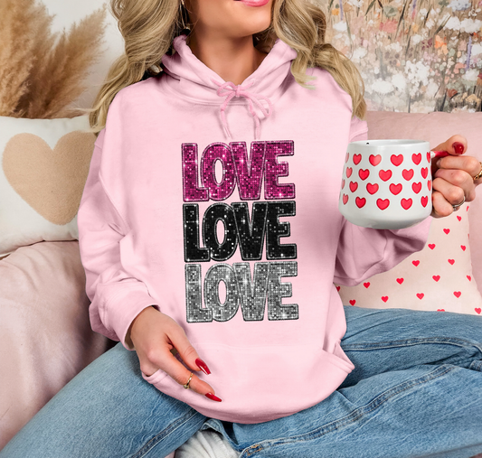 Love Love Love Glitter Letters