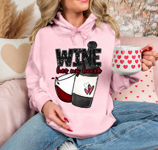 Wine Has My Heart Wine Bottle