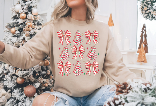 Coquette Christmas Tree Cake