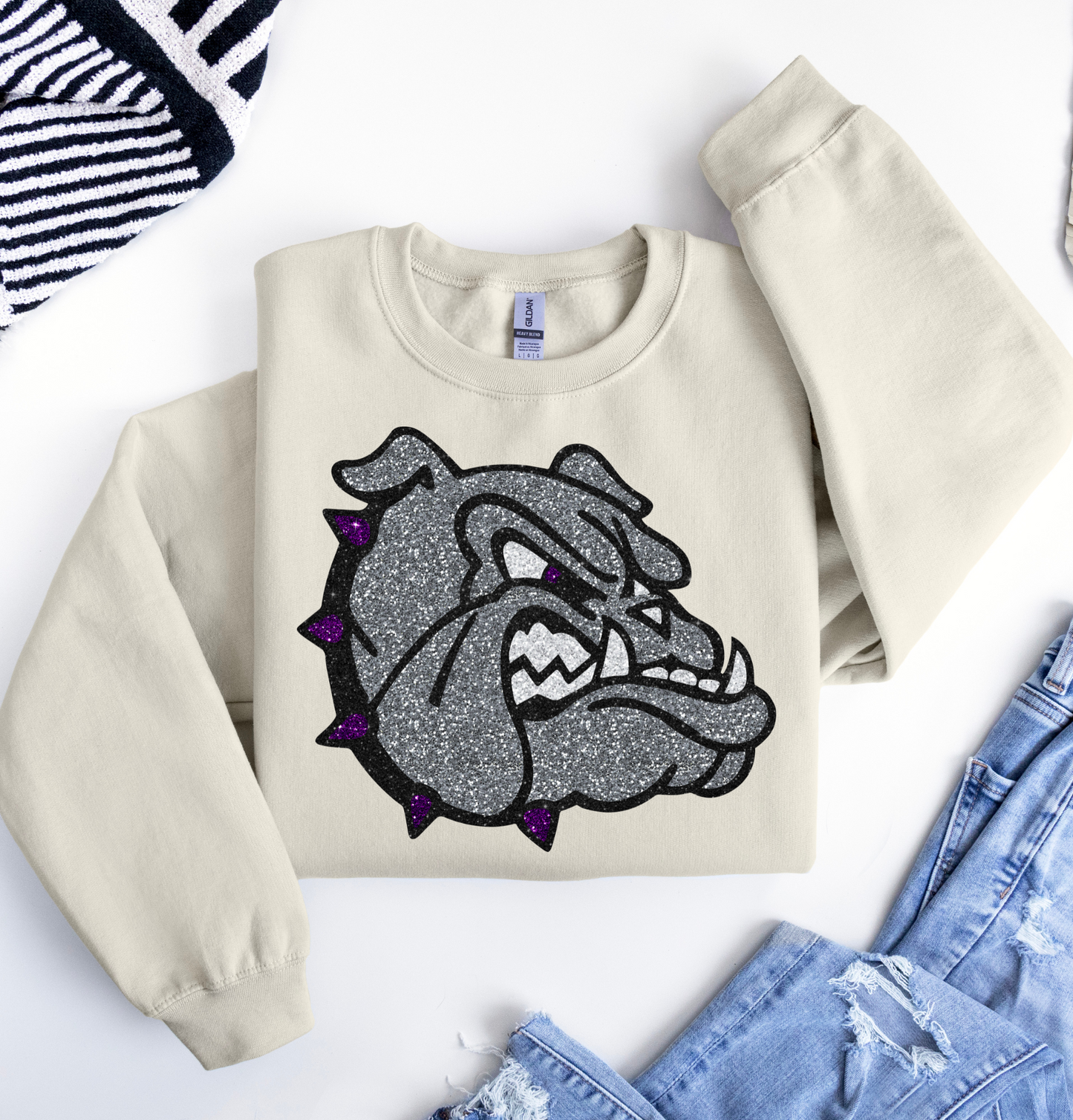 Fayetteville Bulldogs Faux Glitter