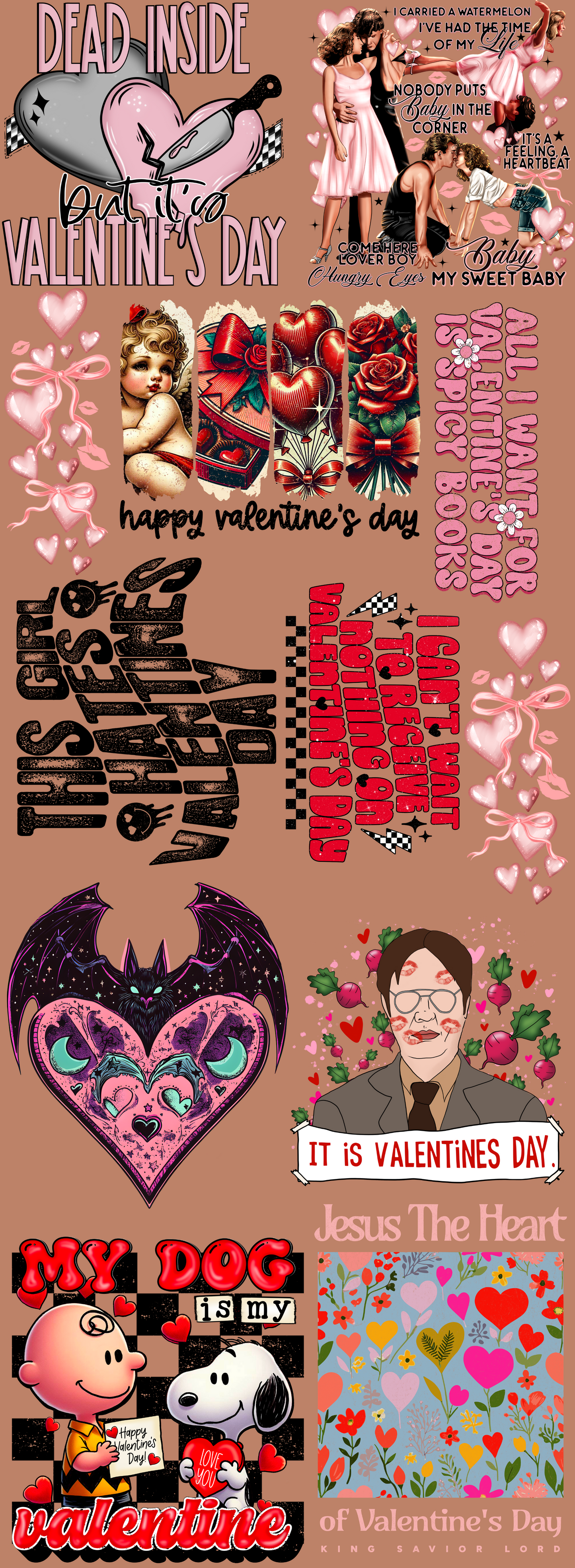 Valentine's Day Premade Gang Sheet