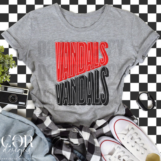Vandals Red And Black