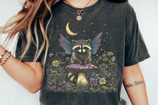 Racoon With Mushroom