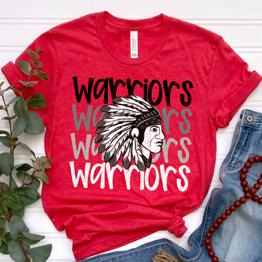 Warriors Faded Stack