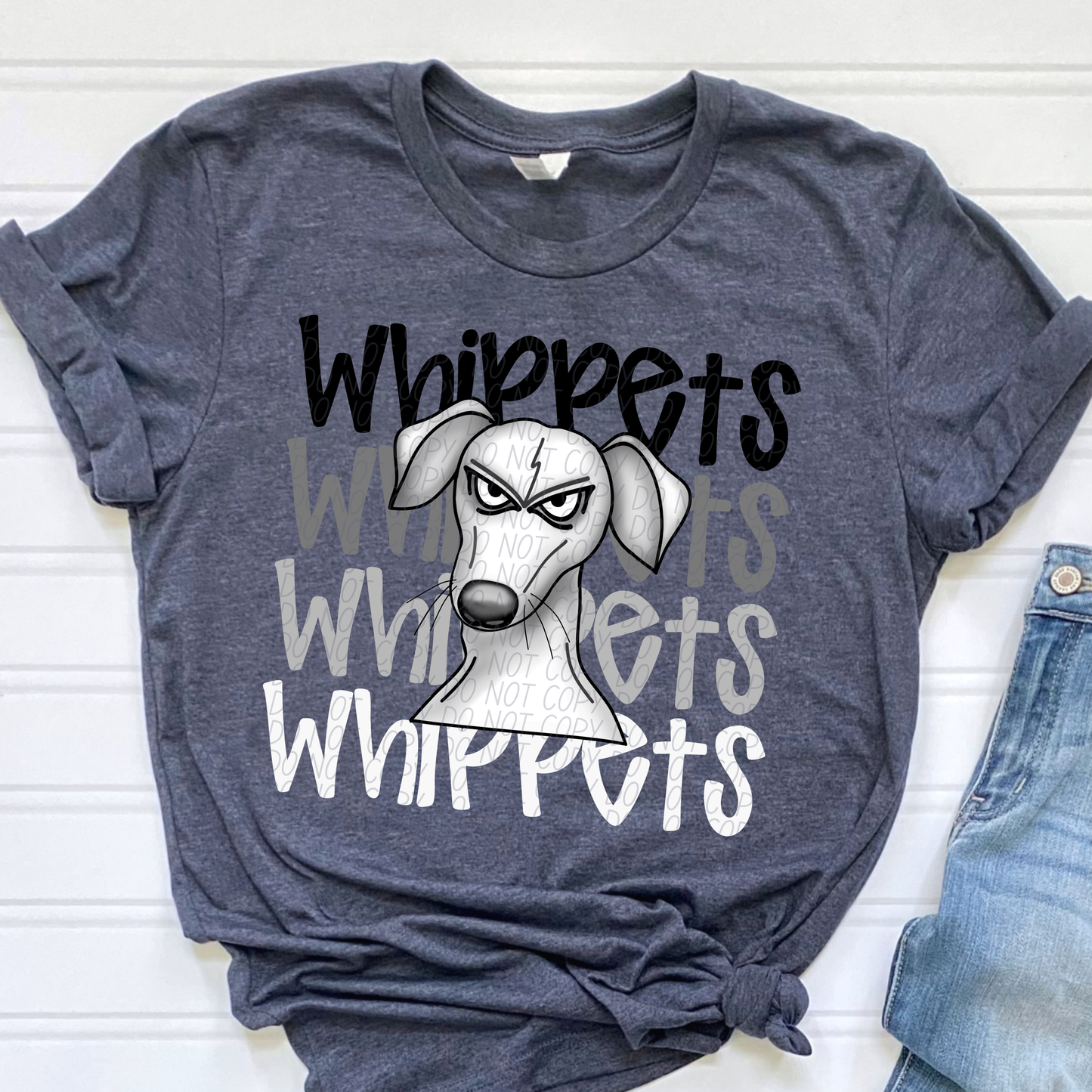 Whippets Faded Stack