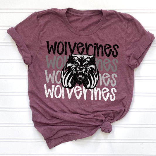 Wolverines Faded Stack