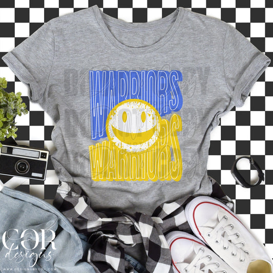 Warriors smiley (blue/yellow)