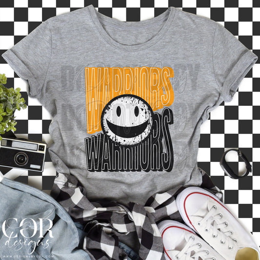 Warriors smiley (orange/black)