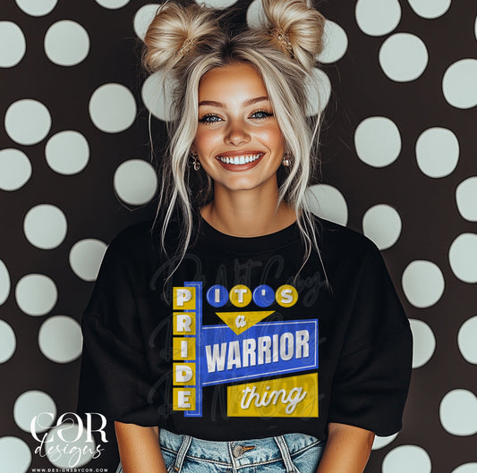 It's a warrior thing (blue/yellow)