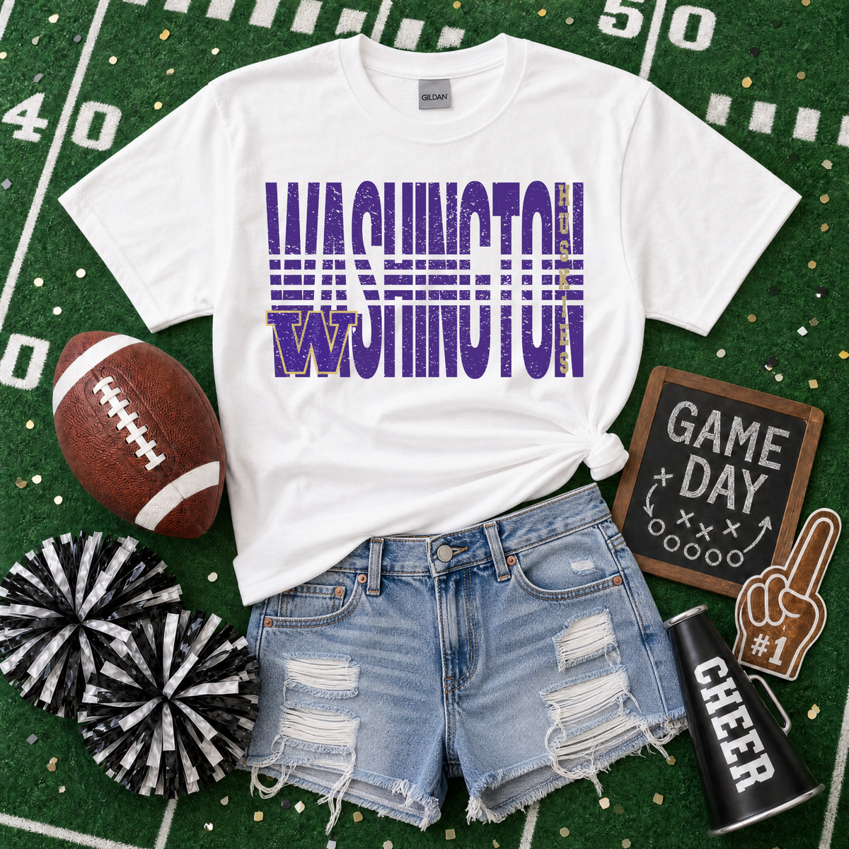 College Lined - Washington Huskies