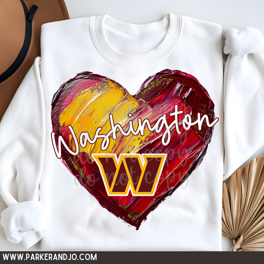 Washington Commanders Football Heart