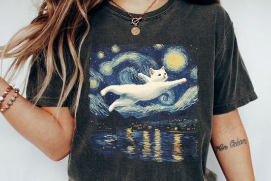 Cat In Starry Night