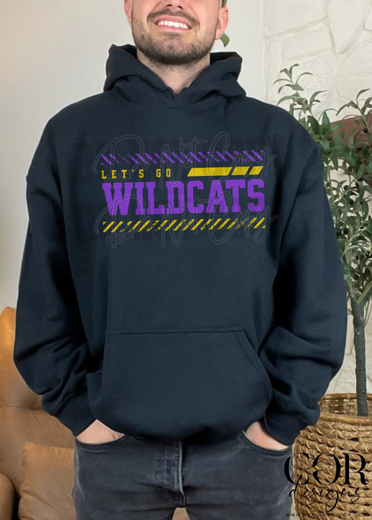 Lets Go Wildcats Yellow And Purple