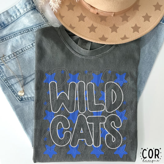 Wildcats With Blue Stars