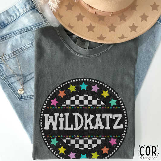 Wildkatz Circle With Colorful Stars