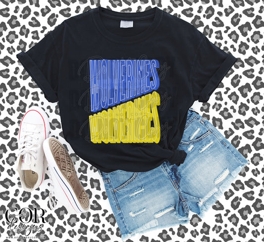 Wolverines Blue And Yellow