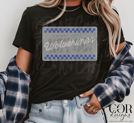 Wolverines Grey And Blue Background