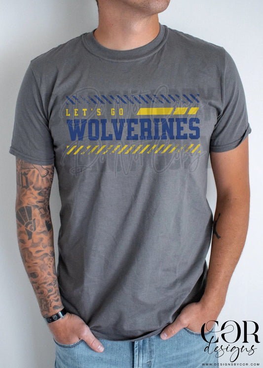 Lets Go Wolverines Yellow And Blue