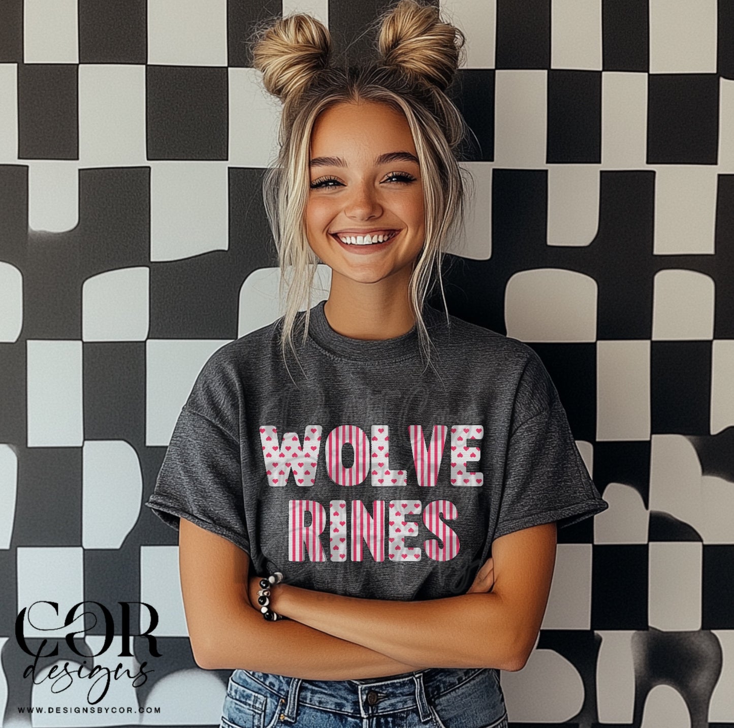 Wolverines Heart Letters