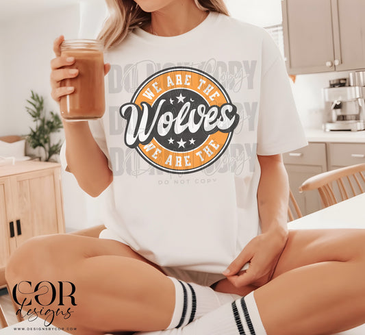 We Are The Wolves Orange And Black Circle