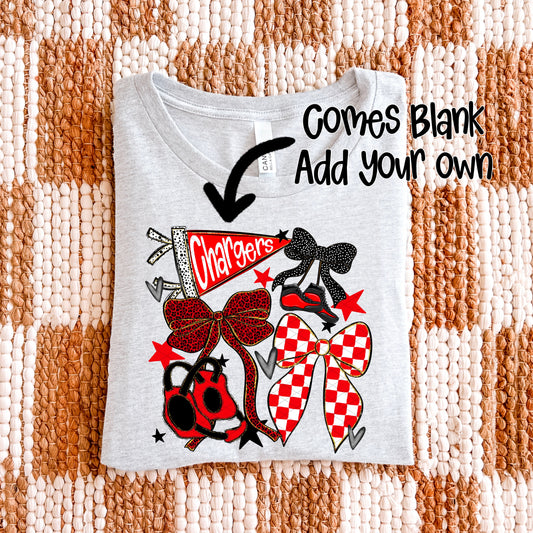 WRESTLING BOWS RED BLK