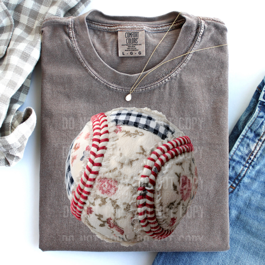 FAUX YARN PATCH BASEBALL