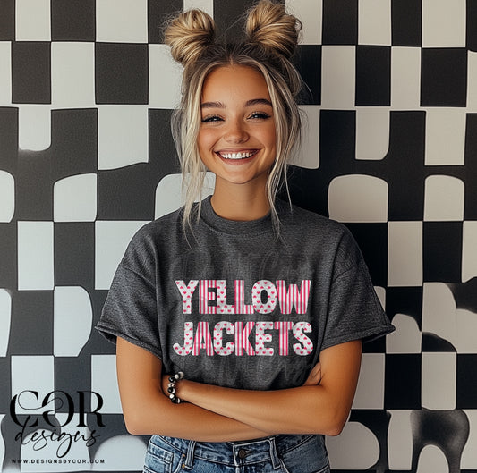 Yellowjackets Heart Letters