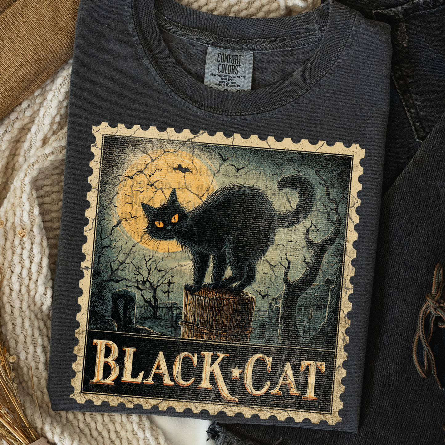 Black Cat Stamp