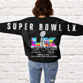 SUPER BOWL LX (LOGO & WORDS AT BOTTOM ONLY - WHITE)