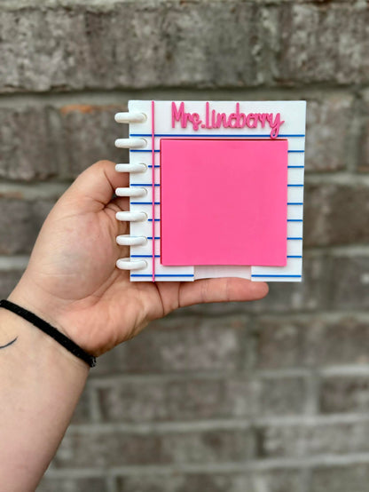 Personalized Post It Note Holder