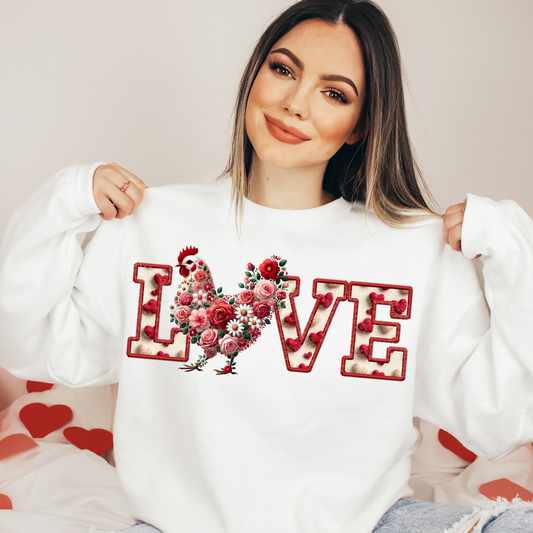 Love Chicken Floral
