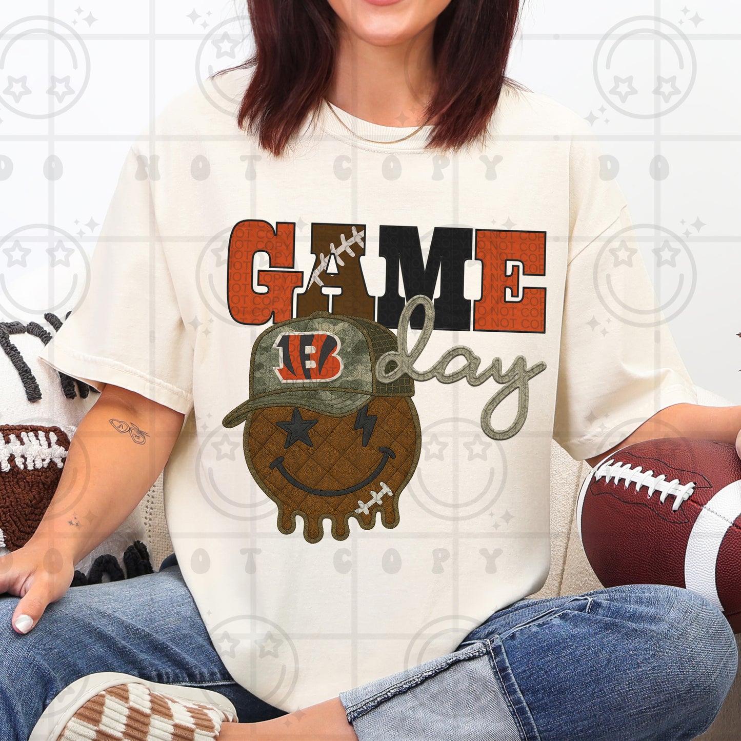 Game Day Smiley (bengals)